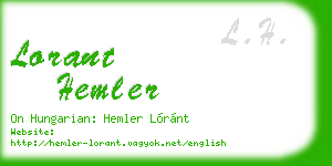 lorant hemler business card